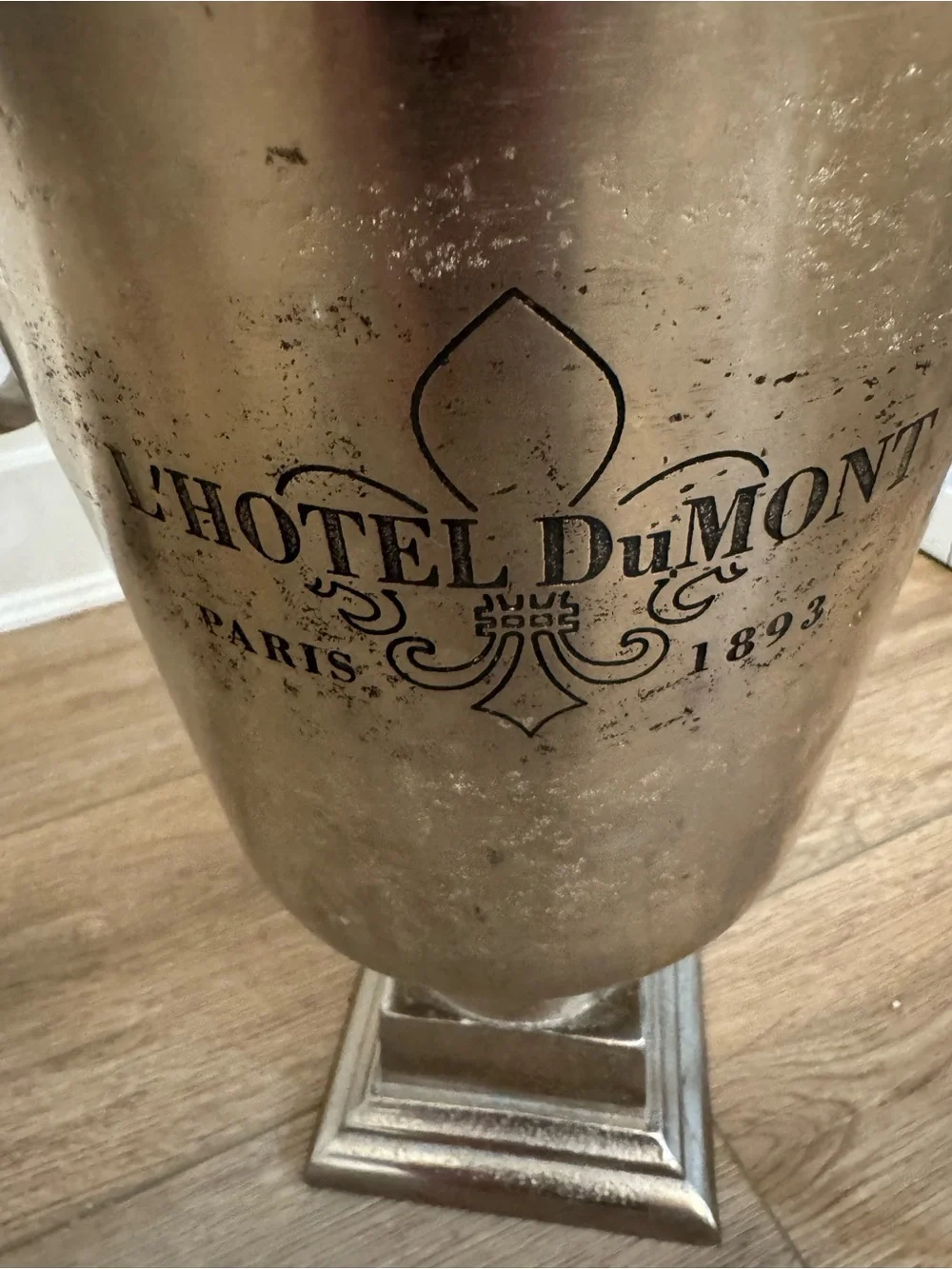 L'Hotel DuMont Paris Aluminum Champagne Stand Chiller Ice Bucket